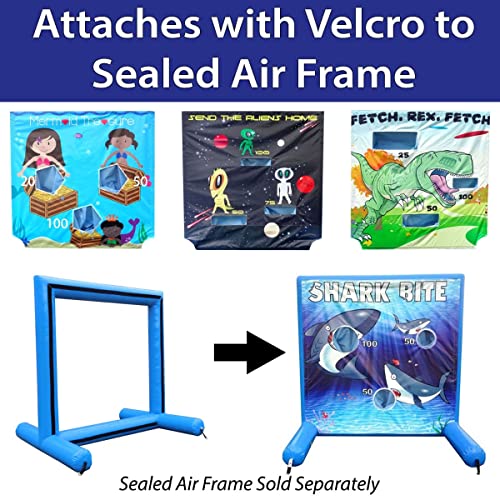 TentandTable Replacement Air Frame Game Panel | Ball and Bean Bag Toss Panel with Net | Use with Air Frame Game | for Backyards, Carnivals, Schools, Birthday Parties - color: Car Wash