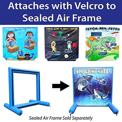 TentandTable Replacement Air Frame Game Panel | Ball and Bean Bag Toss Panel with Net | Use with Air Frame Game | for Backyards, Carnivals, Schools, Birthday Parties - color: 50 Mile Bike Ride