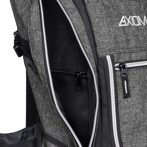Axiom Discs Voyager Lite Backpack Disc Golf Bag (Choose Your Favorite Color) - color: Heather Gray, style: V2