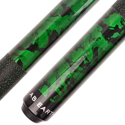 58 inch Hand-Painted Series 2-Piece Billiard Pool Cue Stick with Irish Linen Wrap - color: Green, size: 19oz