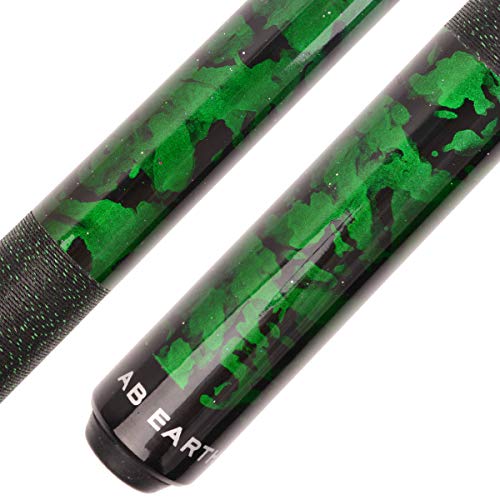 58 inch Hand-Painted Series 2-Piece Billiard Pool Cue Stick with Irish Linen Wrap - color: Green, size: 19oz