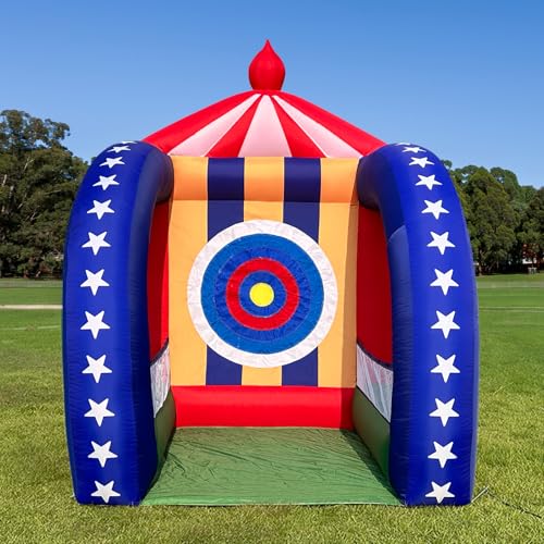 Inflatable Carnival Games — 6.5×6.5×9FT, Built-in Blower, Quick-Inflate — Axe Throwing Target (Quick-Inflate Indoor & Outdoor Game for Backyard Parties, Team Challenges & Event Fun) - style: Axe Throwing Target