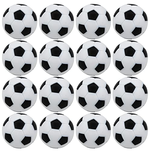 BQSPT 36mm Foosball Balls Foose Balls Table Soccer Game Replacement Foosballs 16pcs,Mini Black and White Soccer Official 36mm Table Footballs Accessory (16 Pack)