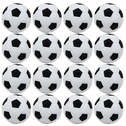 BQSPT 36mm Foosball Balls Foose Balls Table Soccer Game Replacement Foosballs 16pcs,Mini Black and White Soccer Official 36mm Table Footballs Accessory (16 Pack)