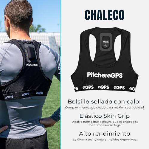PitcheroGPS Soccer Tracker & Vest - Tracks 18 Key Performance Metrics - Includes 60 Days Subscription. Soccer Training Equipment for Performance & Fitness Tracking (Youth Large) - size: Youth Large