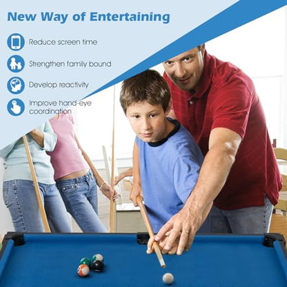 GLACER Multi Game Table, 6 in 1 Combo Pool Table w/Air Hockey, Billiards, Ping Pong, Basketball, Shuffleboard & Bowling, Foldable Design Game Table with Accessories for Home, Family Night