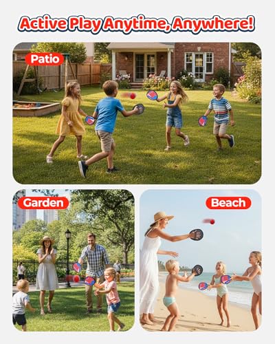 Toss and Catch Ball Game Set, Toddler Baseball Glove for Beach Pool Yard, Kids Sports & Outdoor Play Toys with Family, Fun Birthday Gift for Ages 3 4 5 6 7 8-12 Year Old Boys Girls - style: Toss and Catch Ball Game Set