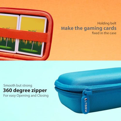 L LTGEM 300+ Card Game Case Compatible with Pokemon/UNO/Piles/Phase 10/Exploding Kittens/Five Crowns/Flip 7/SKYJO/Slingz/Survivor/Go Fish/Dutch Blitz/Monopoly Deal and Playing Card, Pink(Case Only) - color: Pink