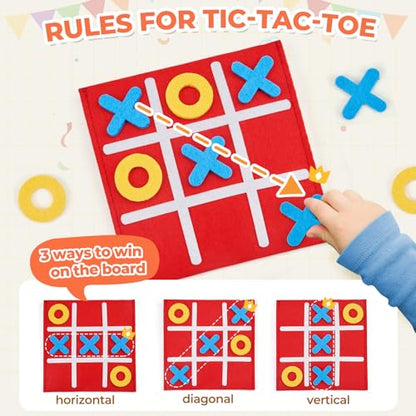 JoyCat Tic Tac Toe Mini Board Game Toy for Kids and Family,Birthday Party Favors,Goody Bag,Fun Indoor Game Night Activity,Gifts for Students,Easy to Store(Bulk Pack of 12) - style: Classic