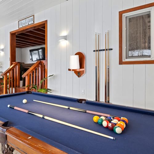 Eorbow Wall Mounted Cone Chalk Holder, Solid Wood Pool Hand Chalk Holder, Billiards Pool Table Cone Chalk Holder with Beveled Edge and Hardware, Pool Table Accessories