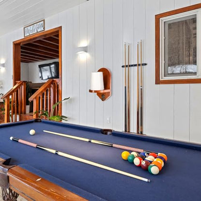 Eorbow Wall Mounted Cone Chalk Holder, Solid Wood Pool Hand Chalk Holder, Billiards Pool Table Cone Chalk Holder with Beveled Edge and Hardware, Pool Table Accessories