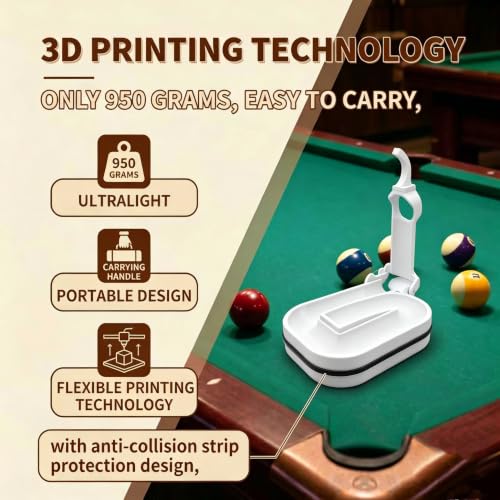 3D Printed Precision Pool Ball Rack: Professional Billiards Training Tool for Perfect Ball Placement, Fast Setup, Portable Design with Complete Maintenance Kit (Screwdriver/Rubber Bands) - color: white