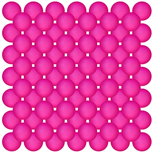 Hanaive 100 Pack Table Tennis Balls Multi Colored 40mm Plastic Balls Bulk Washable Small Game for Carnival Pool Games, Party Decoration Pet Toy - color: Rose Red