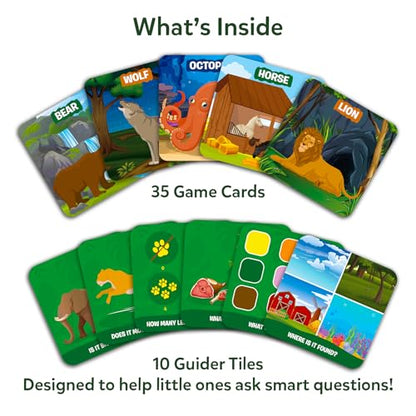 Skillmatics Guess in 10 - Animal Kingdom, Card Game for Preschool Kids, Girls & Boys, Fun Travel Game & Gifts for Ages 3, 4, 5, 6 - style: 3. Junior Animal Kingdom
