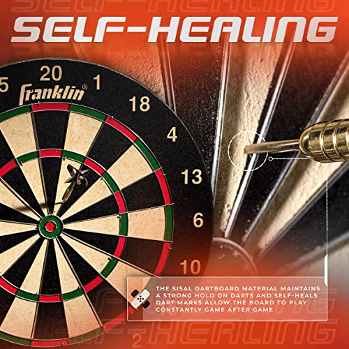 Franklin Sports Professional Dartboard - 18" Regulation Size - style: Bristle Dartboard - Wire Dartboard