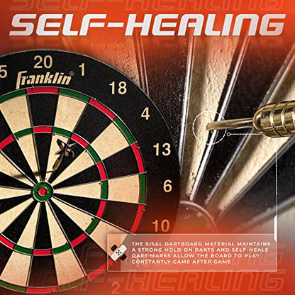 Franklin Sports Professional Dartboard - 18" Regulation Size - style: Bristle Dartboard - Wire Dartboard