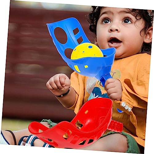 Toddmomy 3pcs Scoop Toss Ball Set for Boys and Girls Outdoor Games Beach Ball for Family Interaction Coordination Skills