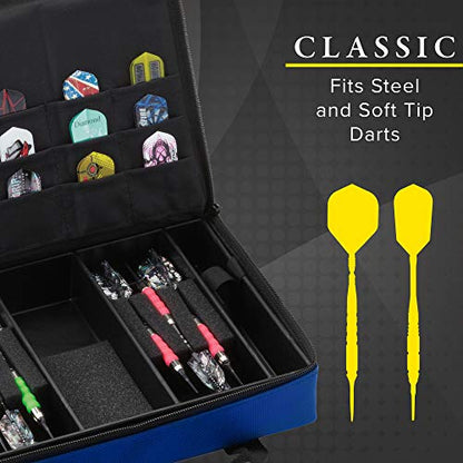 Casemaster Classic Blue Nylon Dart Case - color: Blue