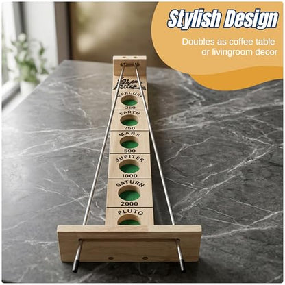 WE Games Shoot the Moon - Classic Solid Wood Rolling Ball Game for Family Fun & Skill Building, Enhances Social Skills, Patience & Perseverance - size: 1 unit