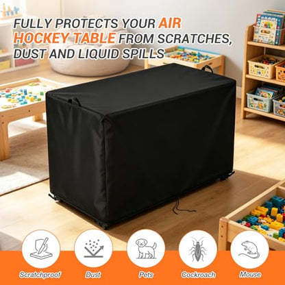 Air Hockey Table Cover Dustproof Table Top Air Hockey Cover for Home Game Room - size: 59.5"L x 28.5"W x 35"H