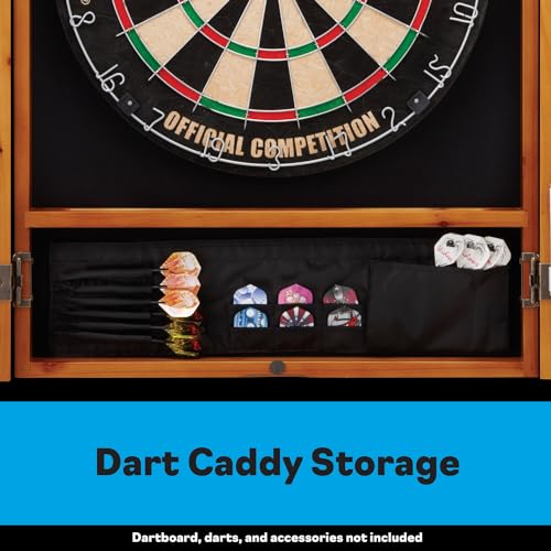 Viper Metropolitan Solid Wood Sisal/Bristle Steel Tip Dartboard Cabinet: Cabinet Only (No Dartboard), Oak Finish - color: Oak Finish