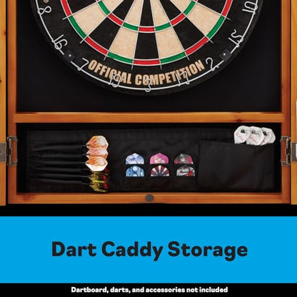 Viper Metropolitan Solid Wood Sisal/Bristle Steel Tip Dartboard Cabinet: Cabinet Only (No Dartboard), Oak Finish - color: Oak Finish