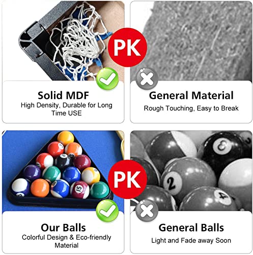 DRM 55Inch Multi Function 3 in 1 Combo Game Table, Folding Pool Table/Billiard Table, Hockey Table, Table Tennis Table with All Accessories