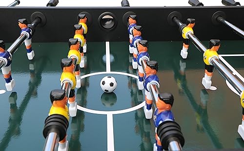 54.5'' Foosball Table for Adults,Full Size Competition Soccer Game Table with Anti-Tipping Leg,Balls and Cup Holder,Arcade Table for Home,Family,Game Room and Office