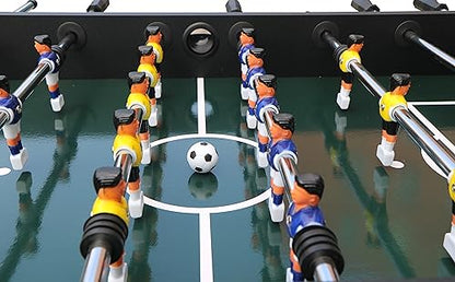 54.5'' Foosball Table for Adults,Full Size Competition Soccer Game Table with Anti-Tipping Leg,Balls and Cup Holder,Arcade Table for Home,Family,Game Room and Office