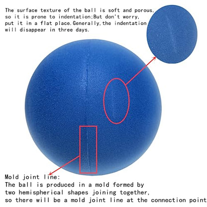 7 Inches Soft No-Noise Foam Ball Sponge Kickball Dodgeball for Indoor Activity - color: yellow