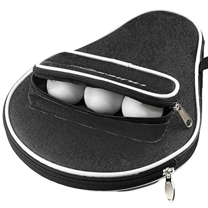 yuandan Ping Pong Paddle Carry Bag with Ball Storage Pocket Table Tennis Racket Case Cover Waterproof Inner Blue