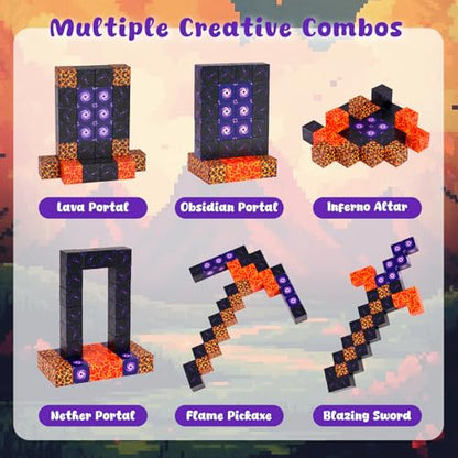 3 otters 32PCS Magnetic Building Blocks, Travel Toys for Kids Portal Magnet Cubes with Metal Tin, Stem Building Game for Toddler Pocket-Sized Travel Essentials - style: Magic Portal
