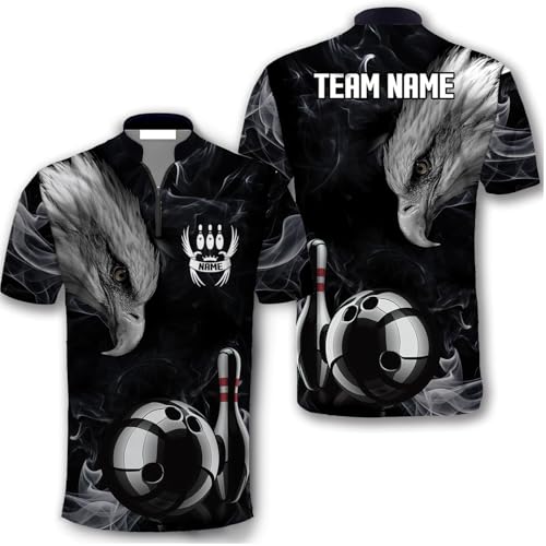 GABITA Personalized Bowling Jerseys for Men, Custom Bowling Polo Shirt, Bowling Shirts Gift for Bowler Team Player - color: A5