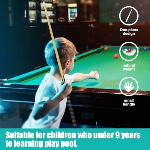 2 Piece Billiard House Cue Sticks Short Wooden Stick Pool Billiard Bridge Stick (36" 2 Piece)