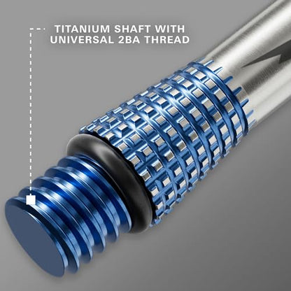 Target Darts Phil Taylor Gx2 Raw Power Titanium Dart Shaft, Short/Intermediate/Medium | Player Edition Aluminium Shafts, 2BA Thread, Professional Dart Accessories - size: Short (22.4mm)
