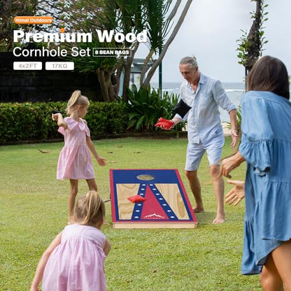 Himal Outdoors Cornhole Board Set, Choose 4 x 2 Feet Game Boards Includes 8 Corn Hole Toss Bags