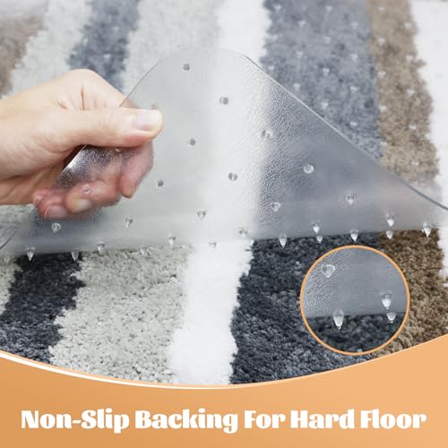 KMAT Office Chair Mat for Carpet, Computer Desk Mat,Clear Desk Chair Mat for Home Rolling Chair,Heavy Duty Floor Protector for Office-Easy to Clean,Anti-Slip-45 x53 Rectangular - size: 45"x53", style: Studded Version for Carpet