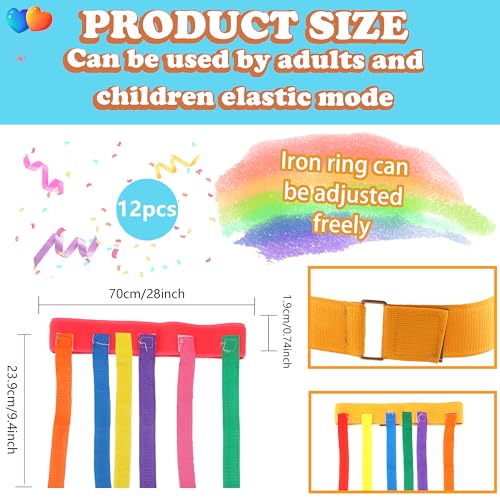 12 Pcs Catch Tail Game Belt Field Games Carnival Yard Games for Kids Adults Field Day Camping Family Birthday Outdoor Activities