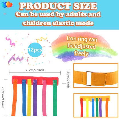 12 Pcs Catch Tail Game Belt Field Games Carnival Yard Games for Kids Adults Field Day Camping Family Birthday Outdoor Activities