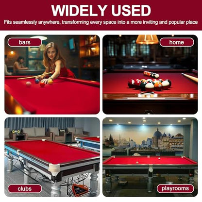 STRONGBERRY Pre-Cut Pool Table Felt Replacement Kit - 8ft Billiard Cloth w/Gloves, Strips & Tools, Felt for Pool Tables - color: BLUE