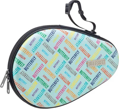 Butterfly Rossmore Hard Full Case | Hard Case with Mesh Net for Paddle Accessory and Zipper Closure | Holds One Table Tennis Paddle | 3 Colors Available (Mint-Green, Navy, Orange) - color: 112: Mint
