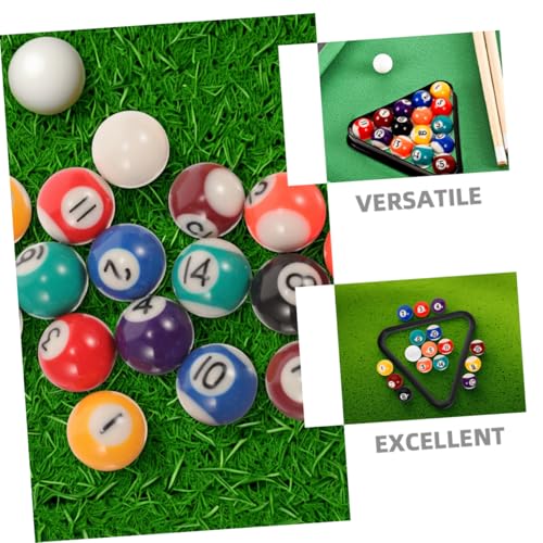 Playset for Kids Billiards Balls Set Mini Pool Table Accessory Training Balls Resin Material Fun for Children