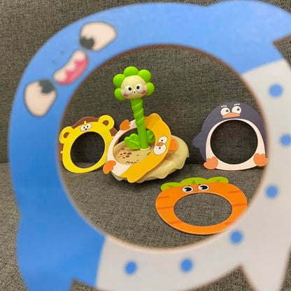 Ring toss Rings, Plastic Rings for Ring toss, Ring Game for Children, Birthday Gift, Tumbler Toy(Green (Sunflower)) - color: Green (Sunflower)