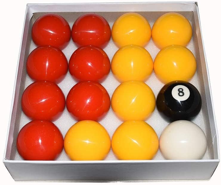 Billiard Balls Pool Table Ball Set - size: 2-1/4 Inch Red Yellow
