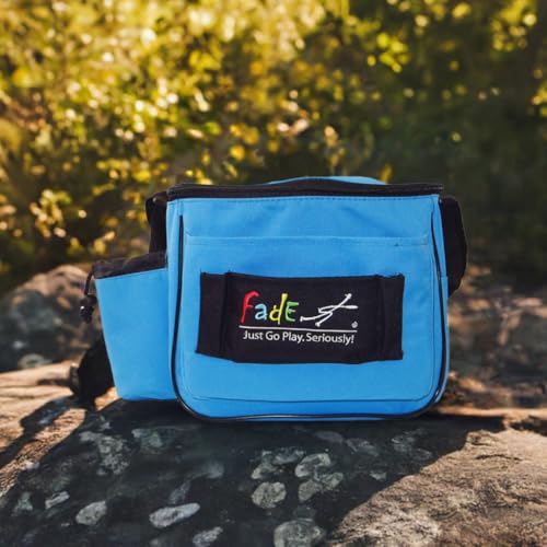 Fade Lite Disc Golf Bag – Compact, Lightweight, and Reliable Storage for New and Casual Players - Shoulder Strap Bag - Night Golf Bag - color: Sky Blue