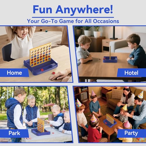 Pup Go 4 in a Row Game Large, Board Game for Kids, Four in a Line, Line Up 4, Classic Family Fun Games for 3 4 5 6 7 8 9+ Year Old Children Boys Girls Adults Yellow (6 Spare Discs Included) - color: Yellow