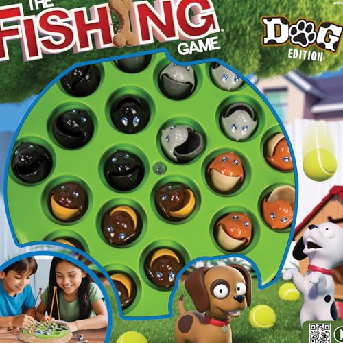 The Fishing Game - Dog Edition - Classic Animated Catching Game, Puppies Spin Around & Jump Up & Down, Kids Ages 3+, 2-4 Players - style: Dog