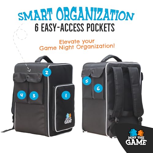 Board Game Bag: Ultimate Backpack, Travel Organizer, Storage & Carrying Case for Board and Tabletop Games - size: Medium