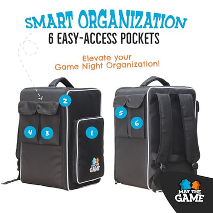 Board Game Bag: Ultimate Backpack, Travel Organizer, Storage & Carrying Case for Board and Tabletop Games - size: Medium