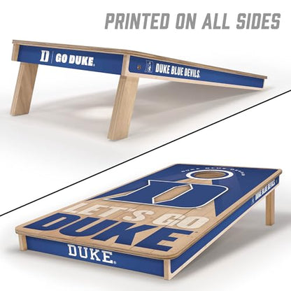 YouTheFan NCAA 2' x 4' Slogan Series Professional Wood Cornhole Game - color: Duke Blue Devils